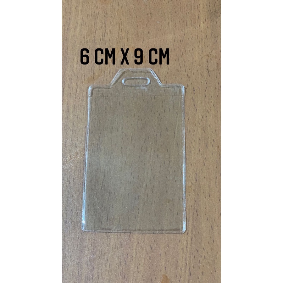 PLASTIK ID CARD | NAME TAG ukuran 6 x 9 cm. Posisi berdiri - harga untuk 100 pcs