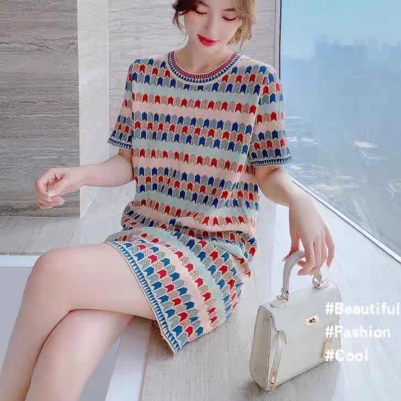 DRESS KNIT TRIBAL IMPORT KS2859