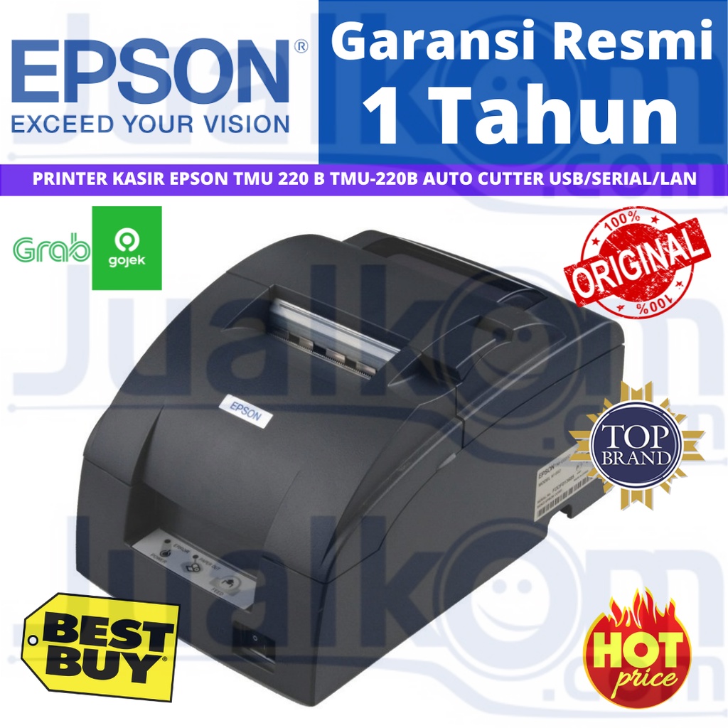 Printer Epson Dot Matrix TMU 220 B (Pararel/USB/Lan/Serial) Auto Cutter