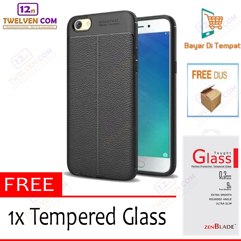 Case Auto Focus Softcase Oppo F3 - Tempered Glass