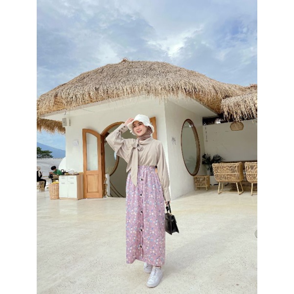 Skirt Panjang Motiv Korea || Rok Panjang Dewasa Motiv