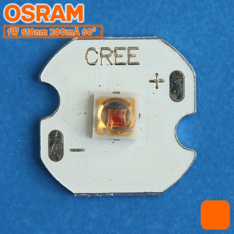Led Osram 1W Orange LED Amber Jingga Sign Sen HPL Oslon 12mm PCB 60D