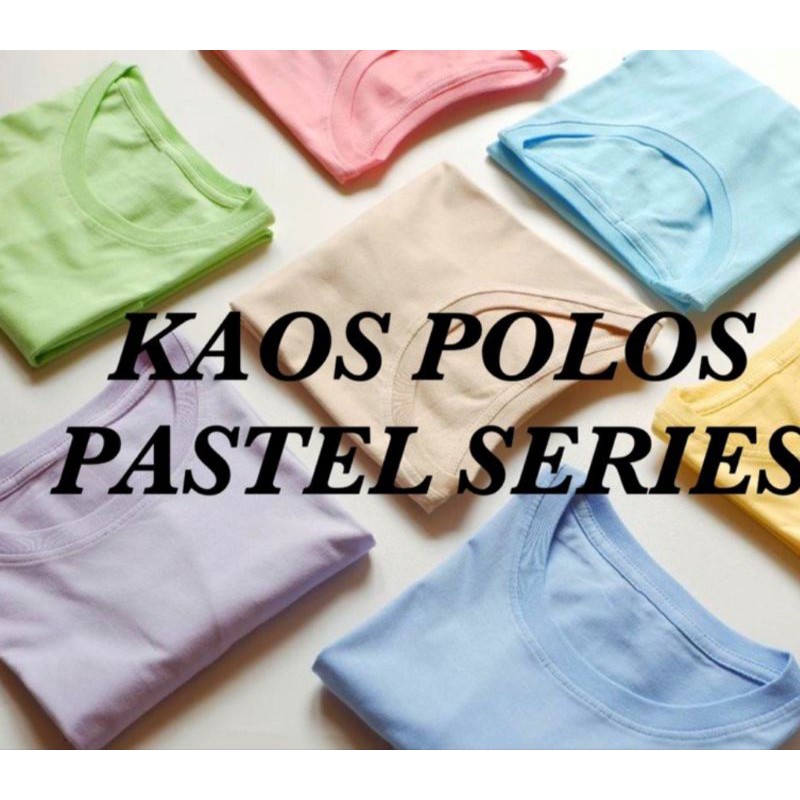 kaos polos warna paster