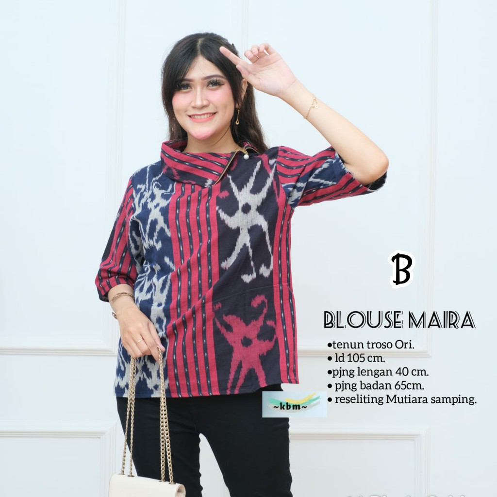 Blus mara ori tenun troso