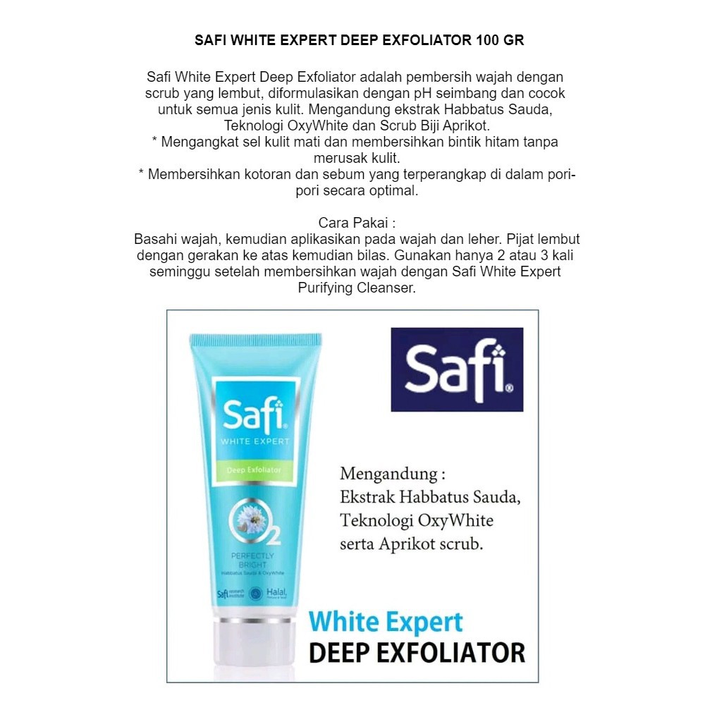 SAFI WHITE EXPERT DEEP EXFOLIATOR 100GR