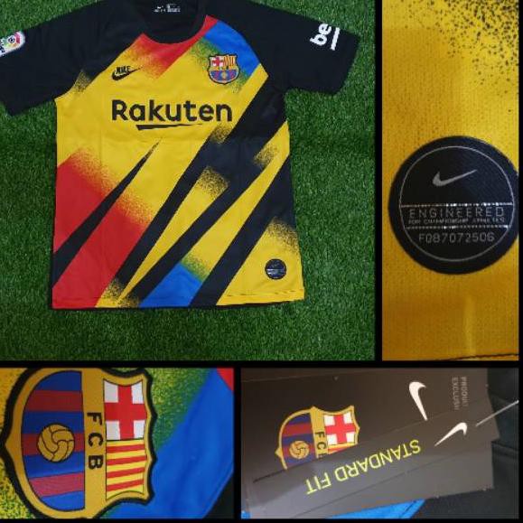 NEW ז PRODUK JERSEY BOLA BARCELONA GOALKEEPER GK 3RD UCL 2019/2020 GRADE ORI KFD9...