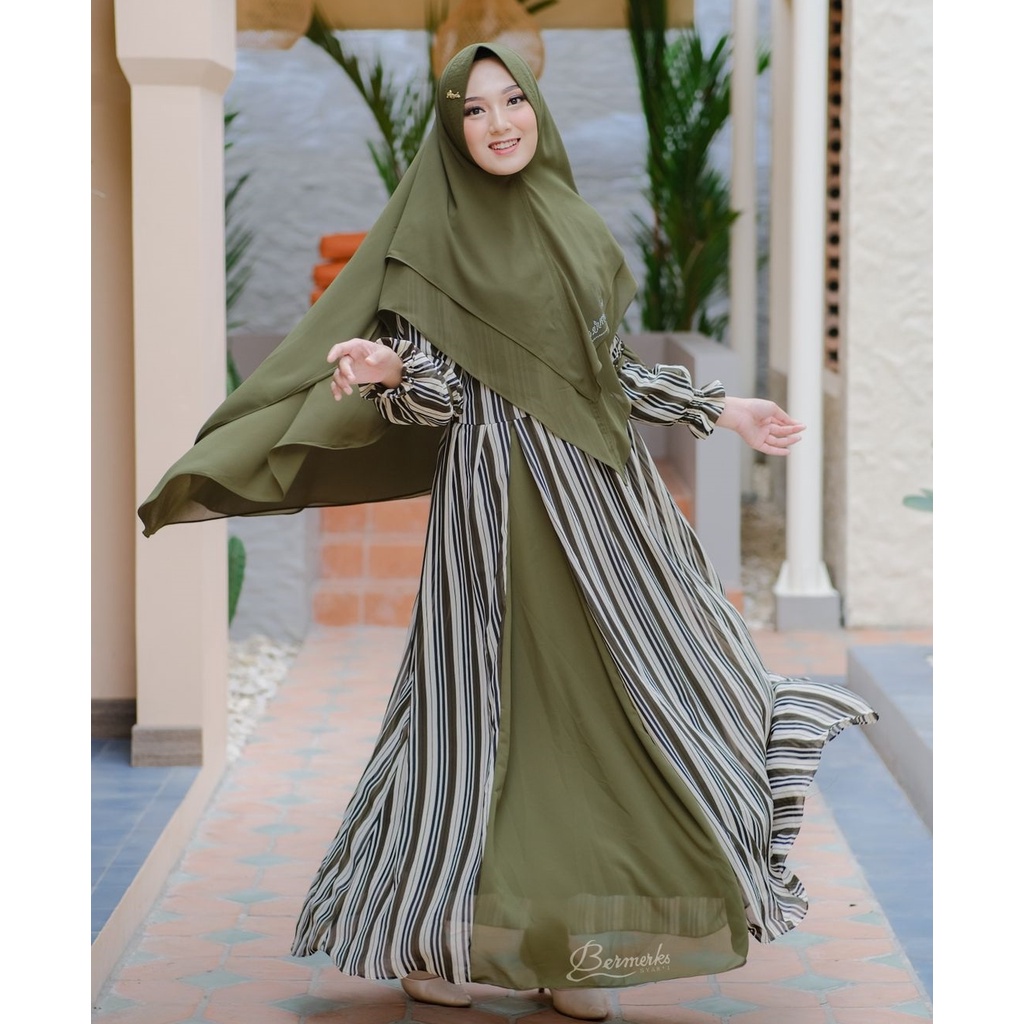 baju gamis wanita dress muslim terbaru Alana Syar'i ORI Bermerks Syari Gamis Set Khimar Syari Gam baju gamis wanita terbaru 2022 Murah terlaris baju muslim wanita gamis terbaru Bisa COD bahan adem L6H0 kekinian Premium midi dress muslim