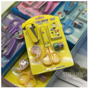 

1set Alat Stationery/ Paket Alat Tulis Stationery/ Stationery Set Alat Tulis Murah/Alat Stationery 51n1 Motif Bts/Gunting + Selotip + Staples Bts Kd193