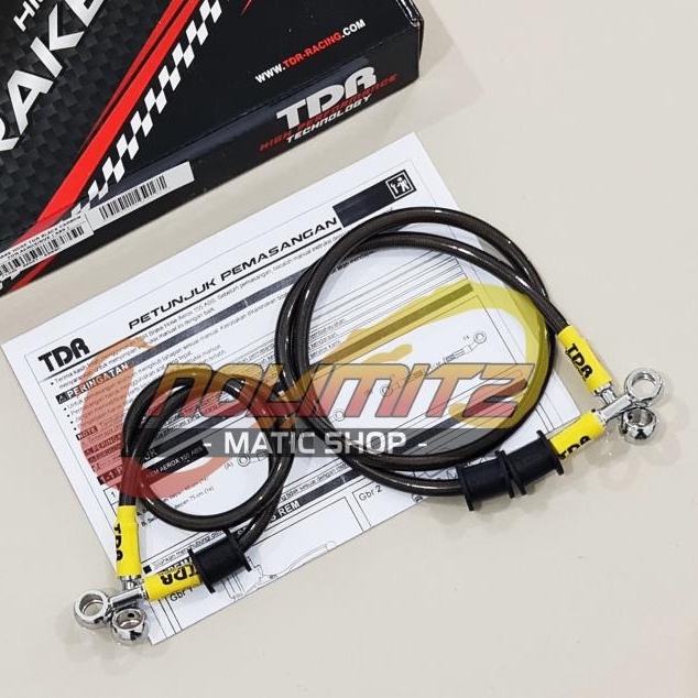 Selang Rem TDR Racing ABS Depan Carbon Yamaha Aerox 155 ALL TYPE