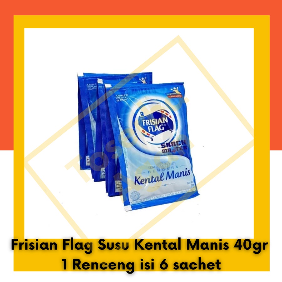 

Frisian Flag Susu Kental Manis 40gr 1 Renceng isi 6 sachet Bendera