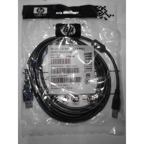 Kabel Printer Usb 3m / 3 Meter Merk Hp / printer 3meter 3 M