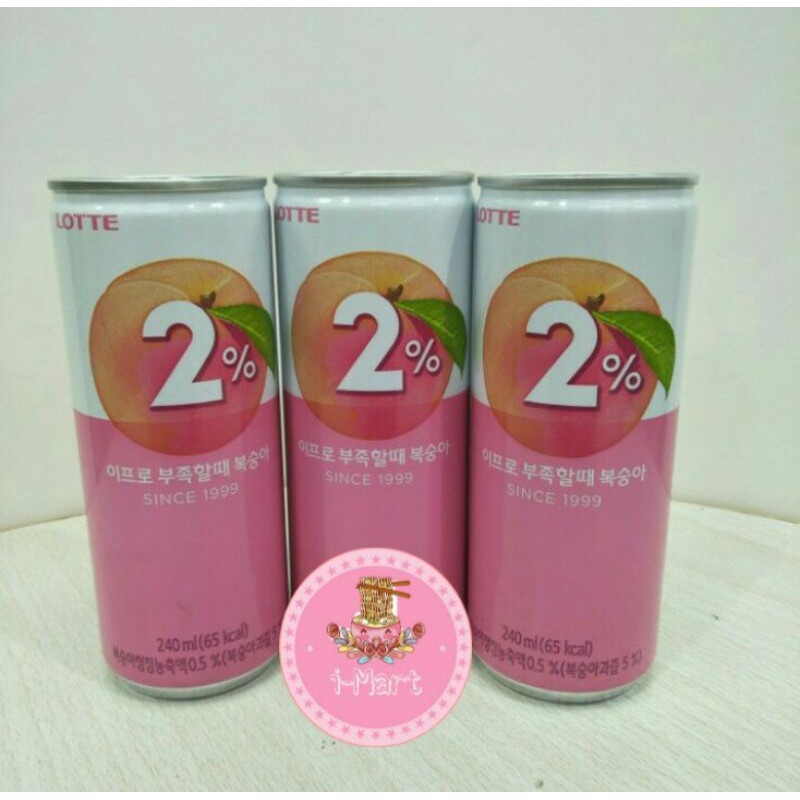 

Lotte Refreshing Water 2% Peach - Minuman Rasa Buah Peach