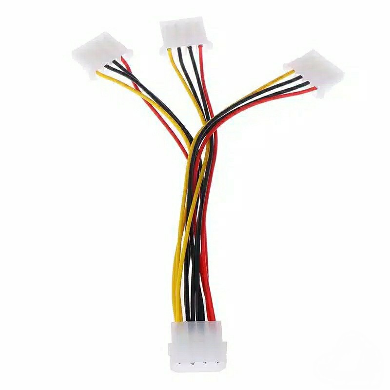 Kabel Molex Splitter 1 to 3 cabang cable pc power fan case komputer