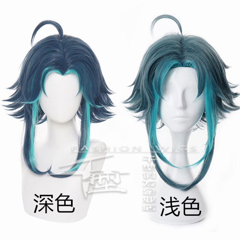 PREORDER Game Genshin Impact Xiao Cosplay Wig Mix Color Heat Resistant Synthetic Hair Xiao Party Cos