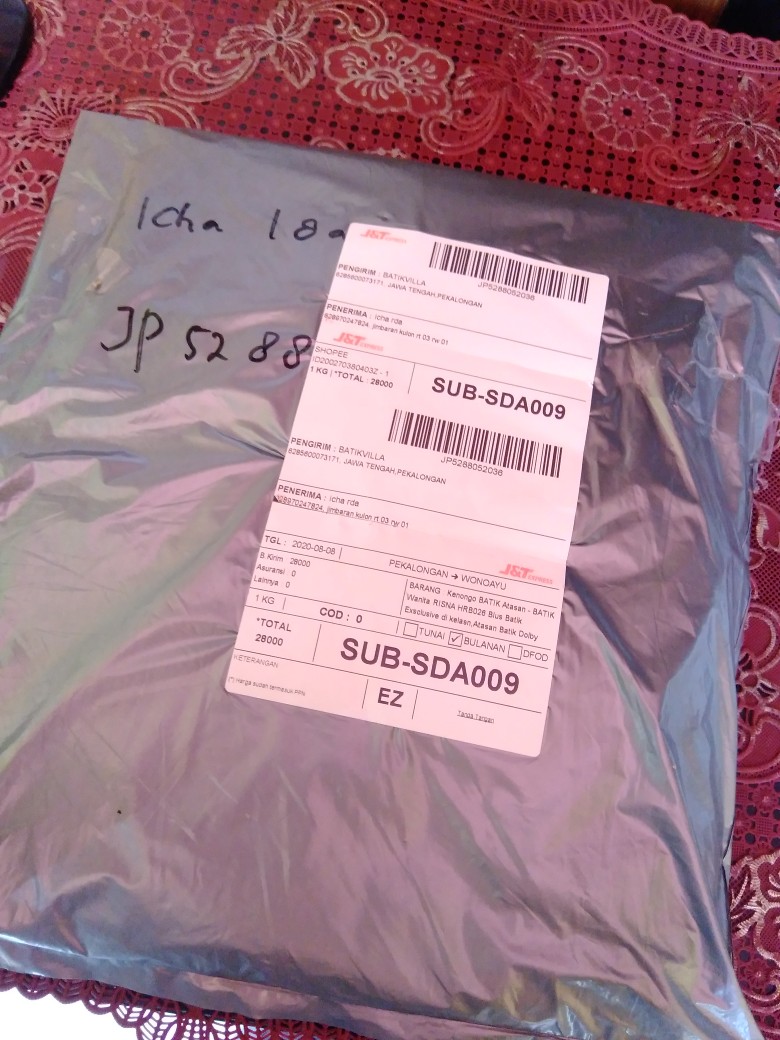 Tey-17 Batik Wanita Asj Sa Hrb026 Kenongo Kemeja Tosca Pendek