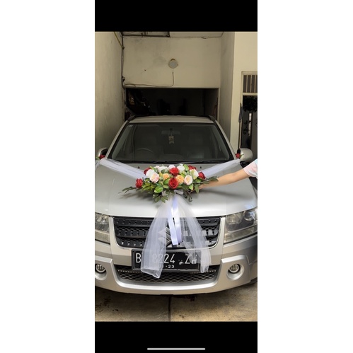 bunga dekor mobil pengantin