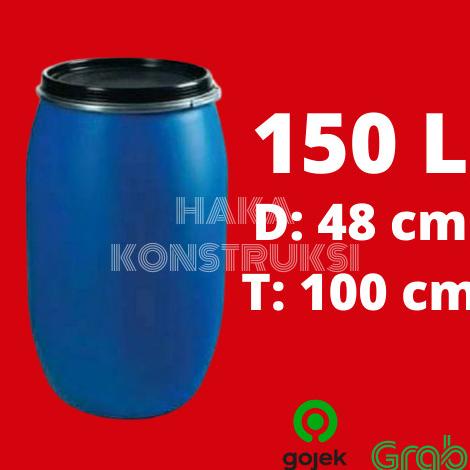 TONG / DRUM AIR / DRUM TEMPAT SAMPAH PLASTIK 150 LITER L - BIRU