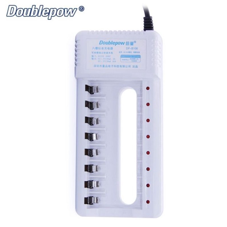 Doublepow Charger Baterai 8 Slot for AA AAA Ni-MH - Ni-CD - DP-B108