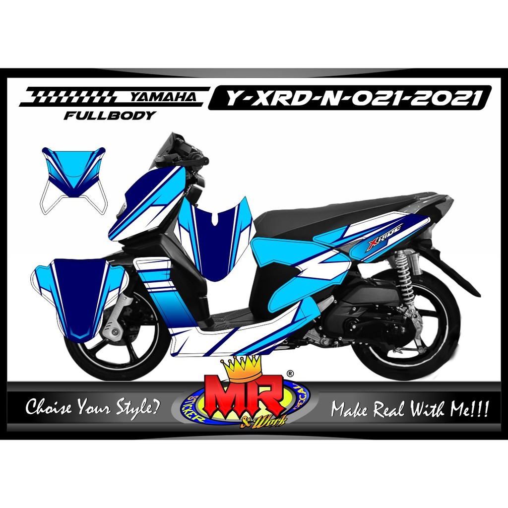 Decal Motor Yamaha X RIDE New Fullbody Variasi Stiker Modifikasi Motor Shopee Indonesia