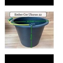 Timba plastik / Ember plastik hitam 22Liter / ember hitam / ember cor / ember cat / ember murah