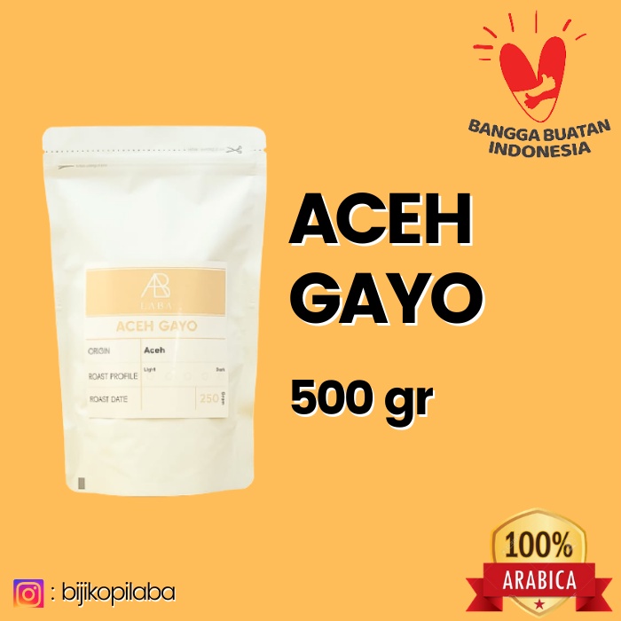 

Kopi Arabika ACEH GAYO (500gr) Single Origin Coffee Arabica