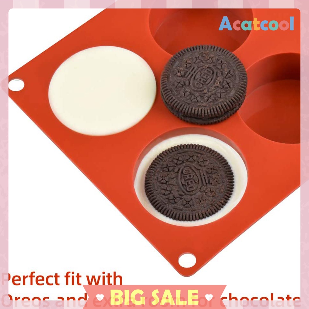 6-Cavity Silicone Cake Molds Round Chocolate Mousse Mould DIY Baking Tray