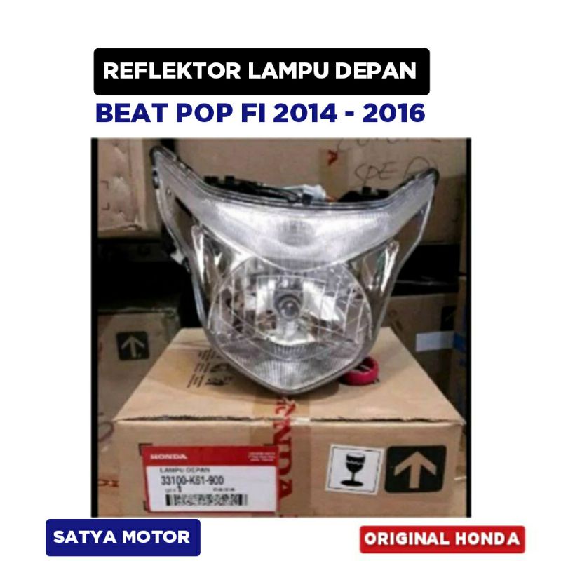 Reflektor Lampu Depan Beat Pop FI 2014 2015 2016 / Refektor Assy / Original Honda