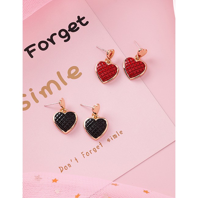 LRC Anting Tusuk Fashion Carved Love Earrings D63797