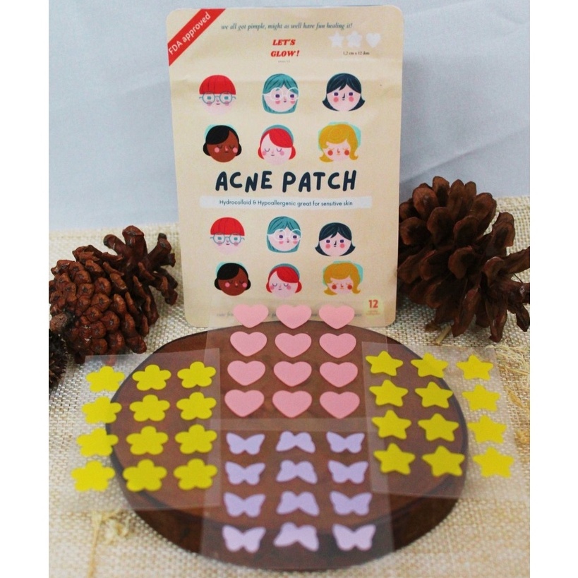 KOMBO HEMAT BUNDLING ACNE PATCH COLORFUL + TRANSPARENT LETSGLOWBEAUTE