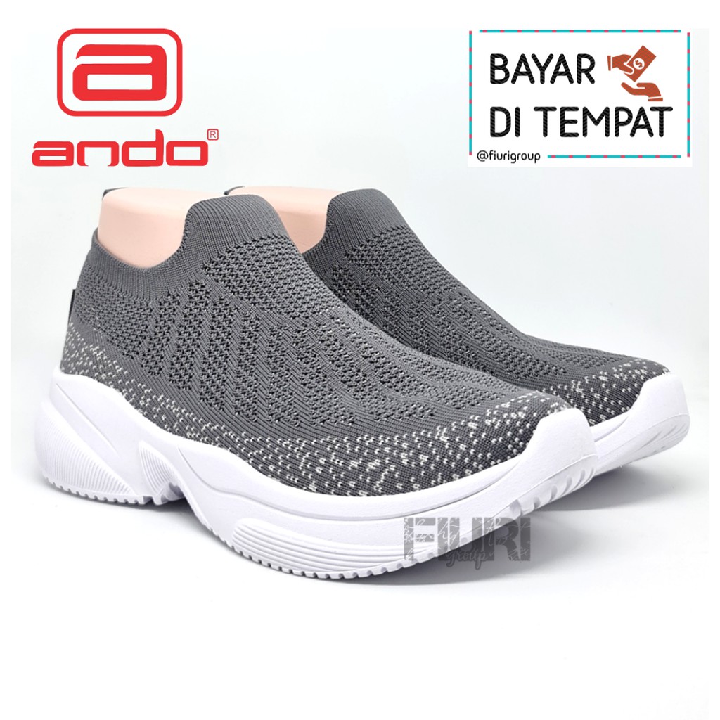 FIURI - Ando Original - NAOMI 37-40 Dark Grey - Sepatu Kets Wanita - Sepatu Sneakers Wanita - Sepatu