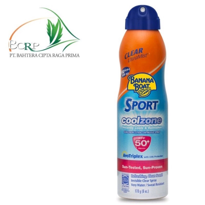 Banana Boat Sunblock Ultramist Sport Coolzone Spray SPF 50+ 170 gr