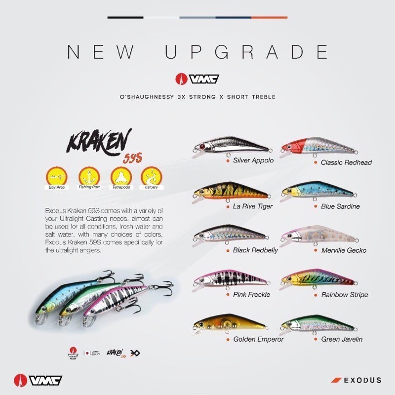 LURE MINNOW EXODUS KRAKEN 59S