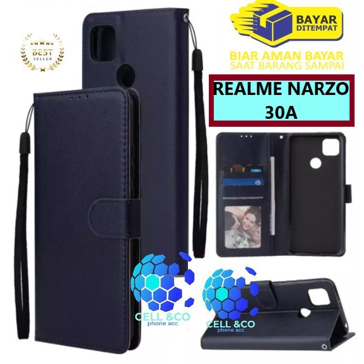 Flip cover REALME NARZO 30A Flip case buka tutup kesing hp casing flip case leather wallet