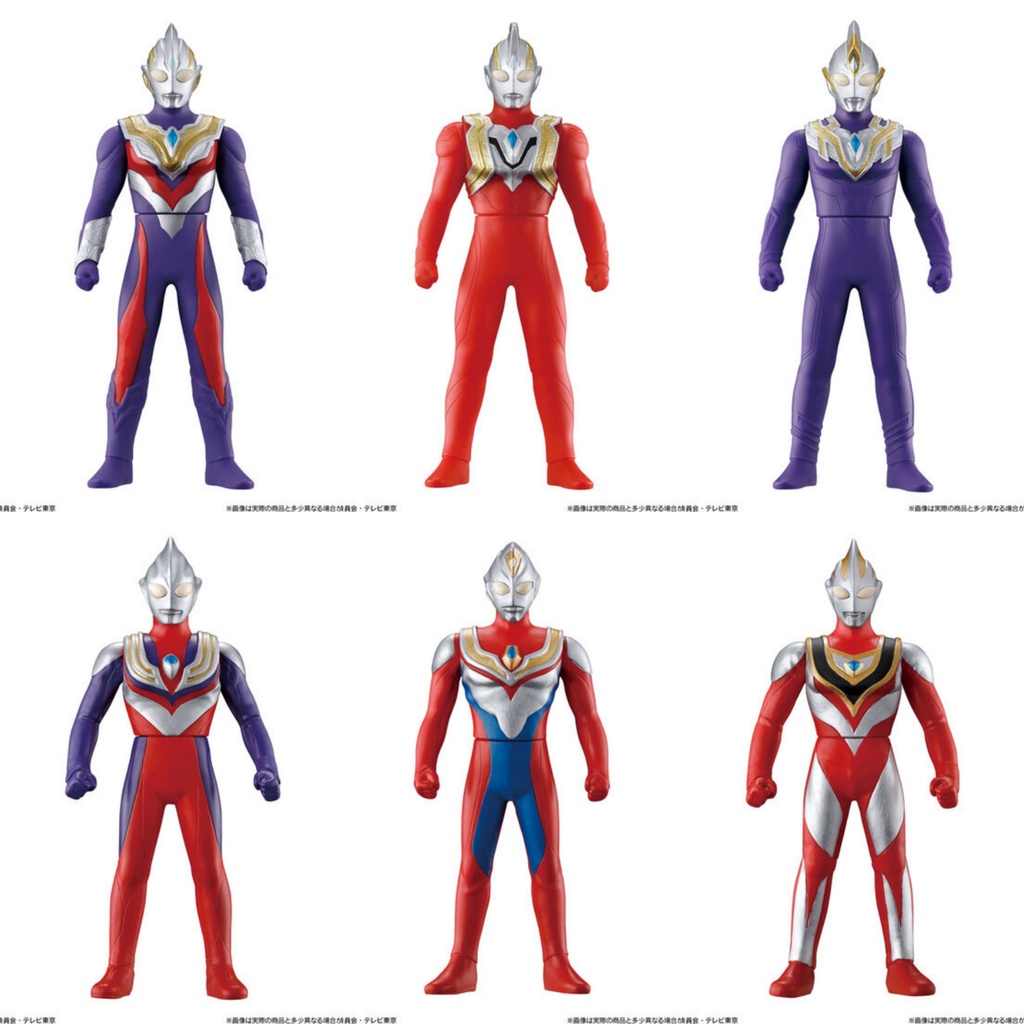 Bandai Sofubi Ultraman Trigger Multi Power Sky Type Tiga Dyna Gaia