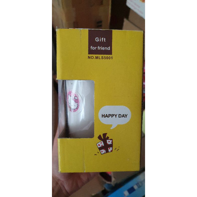 Gelas Cangkir Mug Melamin Hello Kitty HK Anak dengan Tutup