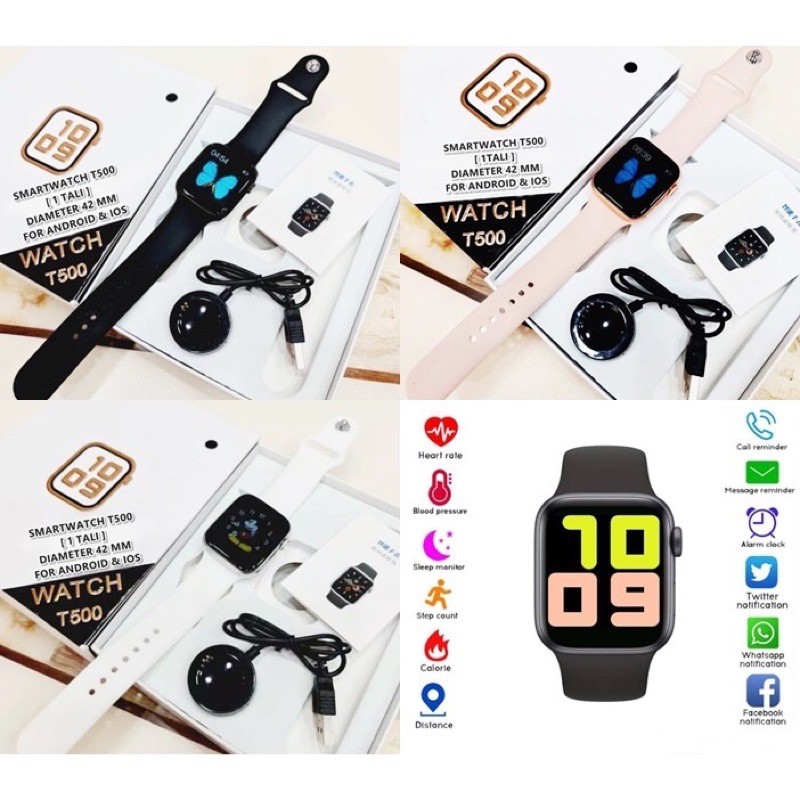 Smartwatch T500 Bisa Buat  Telpon (ORIGINAL)