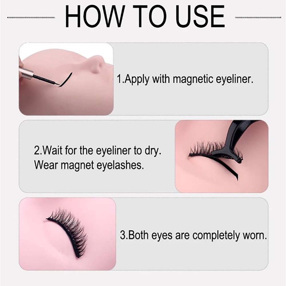 MAYCREATE BULU MATA PALSU Magnetik eyelash MAGNET 3D Magnetic SET 3Pairs with Eyeliner / MAYCREATE OFFICIAL SHOP