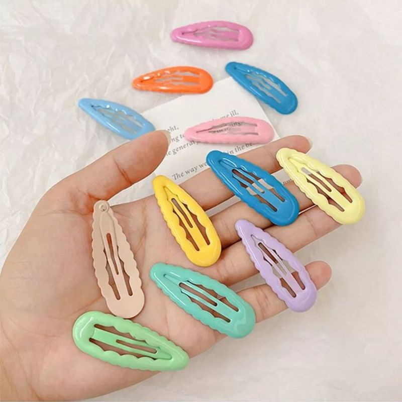 [8PCS] JEPIT RAMBUT BENTUK TETES AIR WARNA PERMEN GAYA KOREA UNTUK WANITA HAIR PIN  JEPITAN TIPTOP