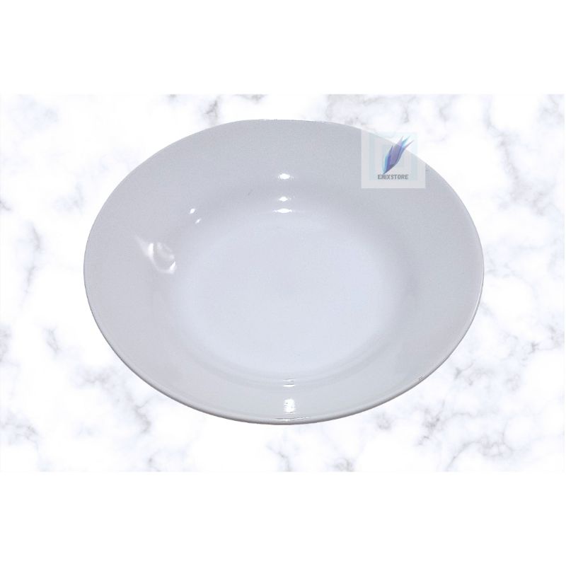 Piring Makan Keramik Putih Polos