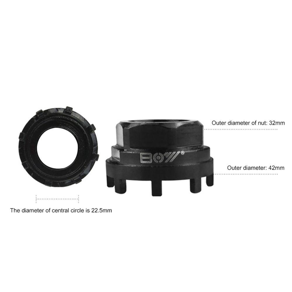 Lanfy Pembuka Engkol Sepeda 1PC Hitam Axis Sleeve 8tak Cartridge Baja Karbon Bagian Sepeda Crank Extractor