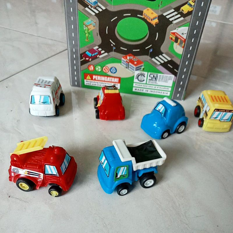 KGP 52 - Mainan Mini Truk City Trans isi 6 PC KGP52