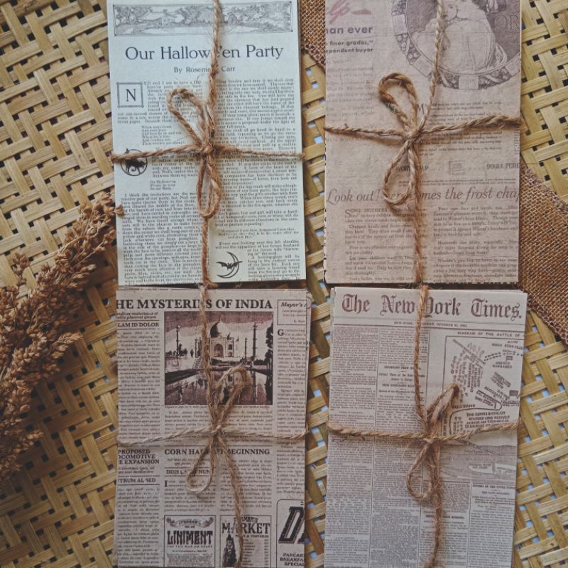 

8 pcs aesthetic paper for Journaling/Scrapbook/DIY Vintage