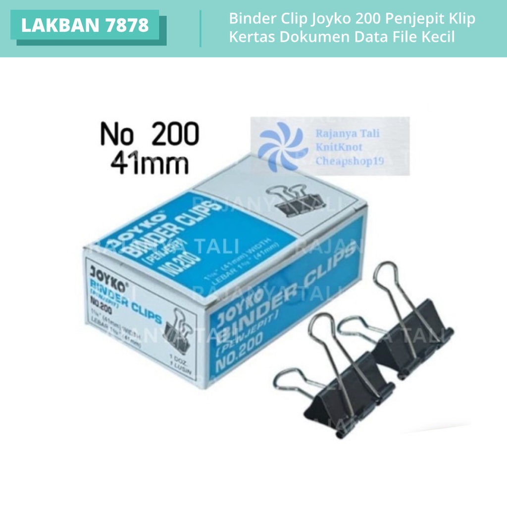 

Binder Clip 12pcs Joyko 200 Penjepit Klip Kertas Dokumen Data File Kec