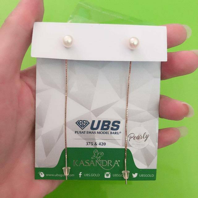 Anting panjang 1 pearly UBS kadar 375