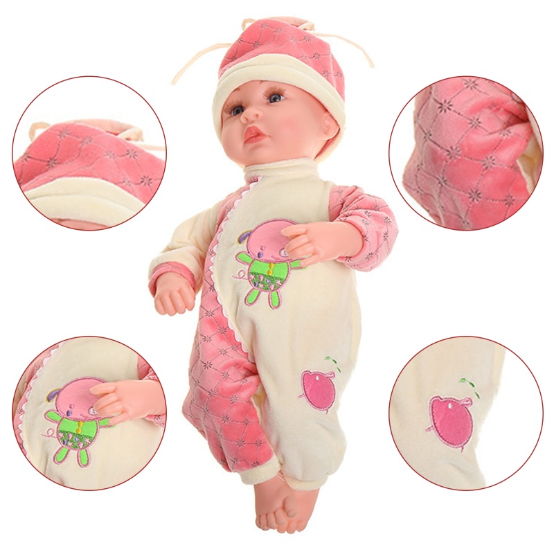 Mary Reborn Baby for Doll Boy Baju Anak Laki-Laki Untuk 47cm Newborn Baby for Doll Plush Hat Bodysu