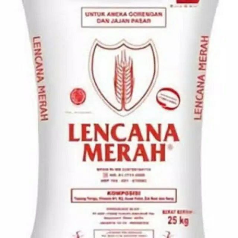 

Tepung terigu lencana merah 25 kg