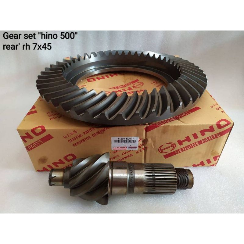 GEAR SET / CROWN WHEEL PINION HINO LOHAN (RH) (7X41)