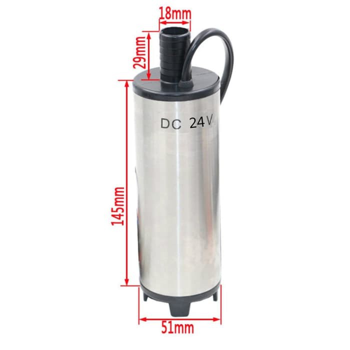 MAXPUMP DC24V 51MM Pompa Celup DC 24Volt 51mm Transfer Oli Minyak Solar Air Submersible Pump Pompa Mini