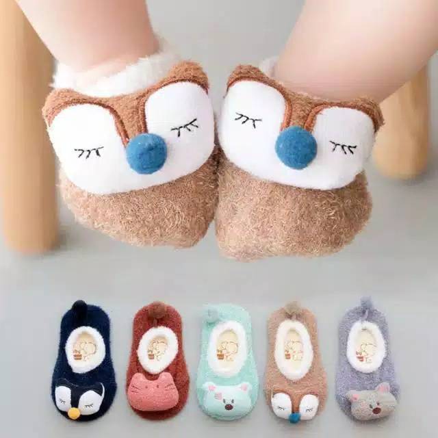 Kaos kaki Bulu Coral Flacee import Korea