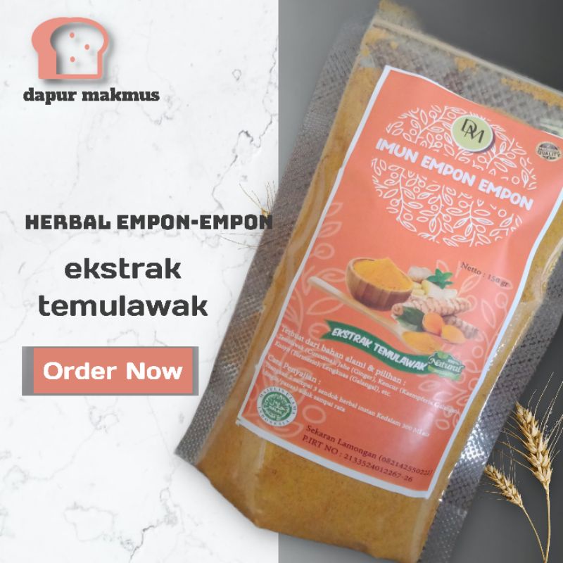 

empon-empon instan /ekxtrak herbal terbuat dari rempah-rempah asli